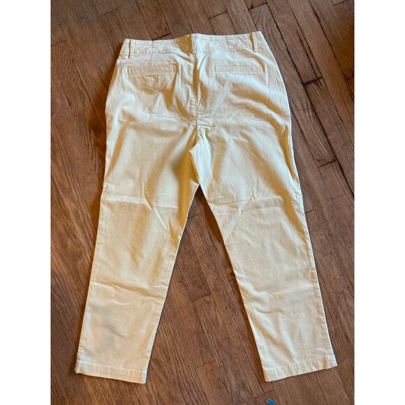 Loft The Monroe Slim Yellow Ankle Chino Pant Women's 8 - Picture 5 of 5